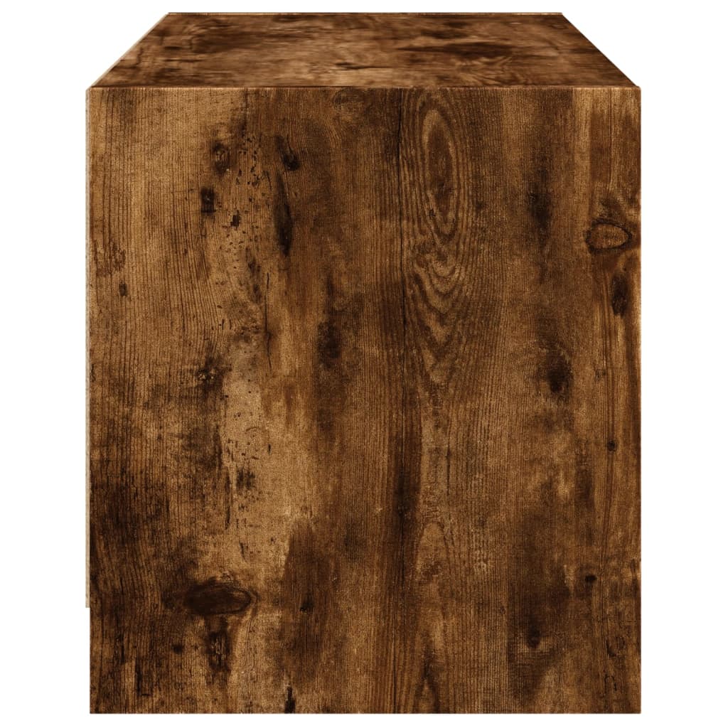 TV-møbel med glaslåger røget eg 68x37x42 cm