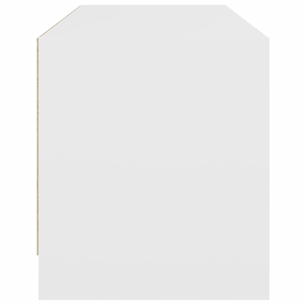 TV-skab med glaslåger Hvid 102x37x42 cm