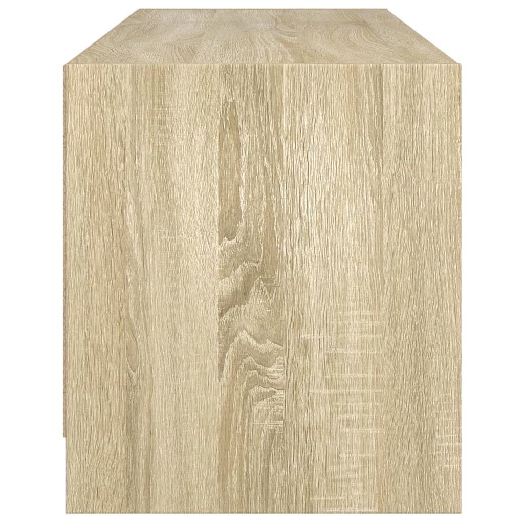 Tv-møbel med glaslåger Sonoma eg 102x37x42 cm