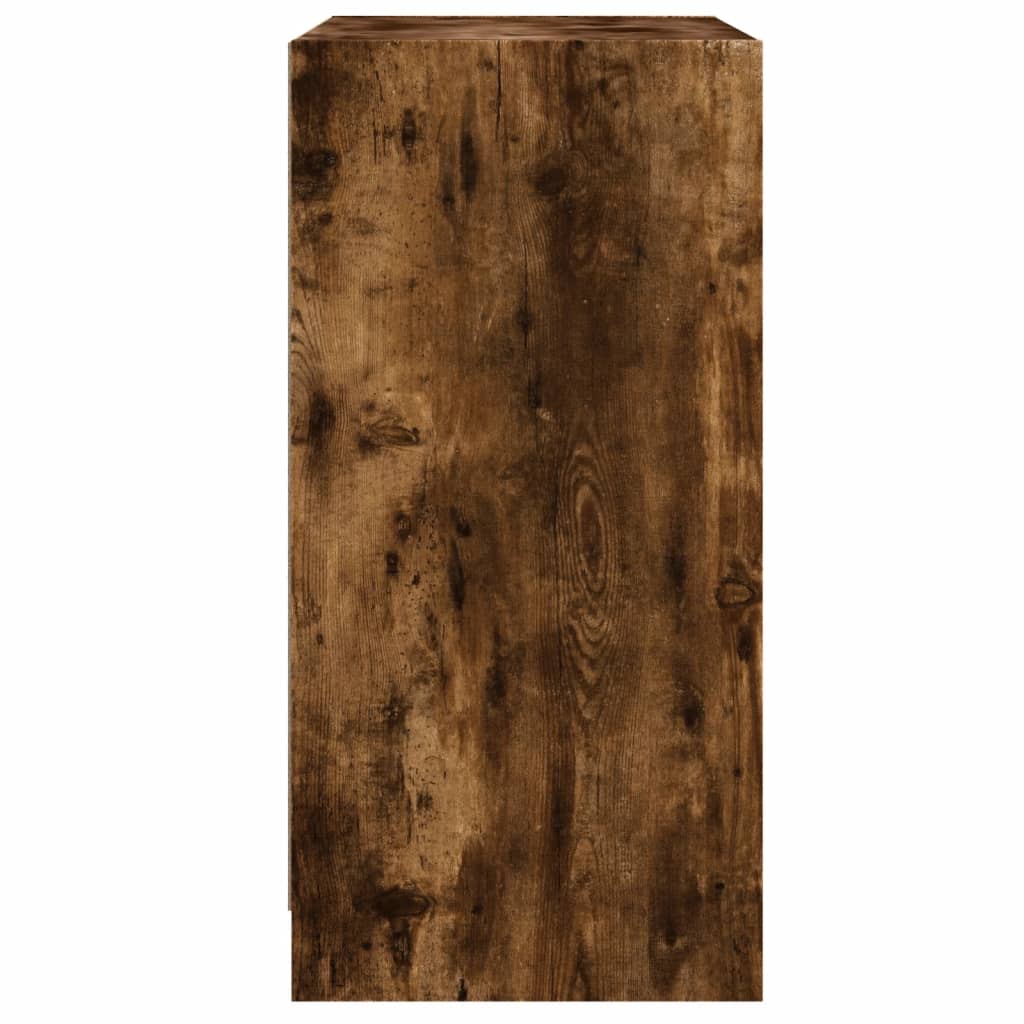 Sideskab med glaslåger røget eg 68x37x75,5 cm