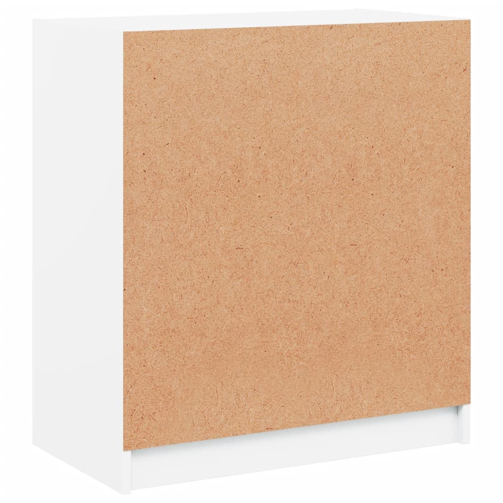 Sideskab med glaslåger Hvid 68x37x75,5 cm