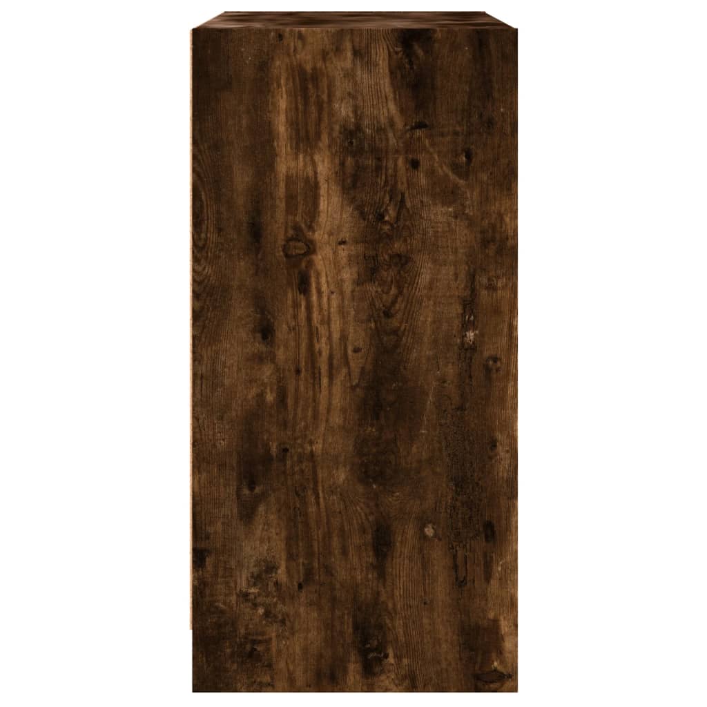 Sideskab med glaslåger røget eg 68x37x75,5 cm