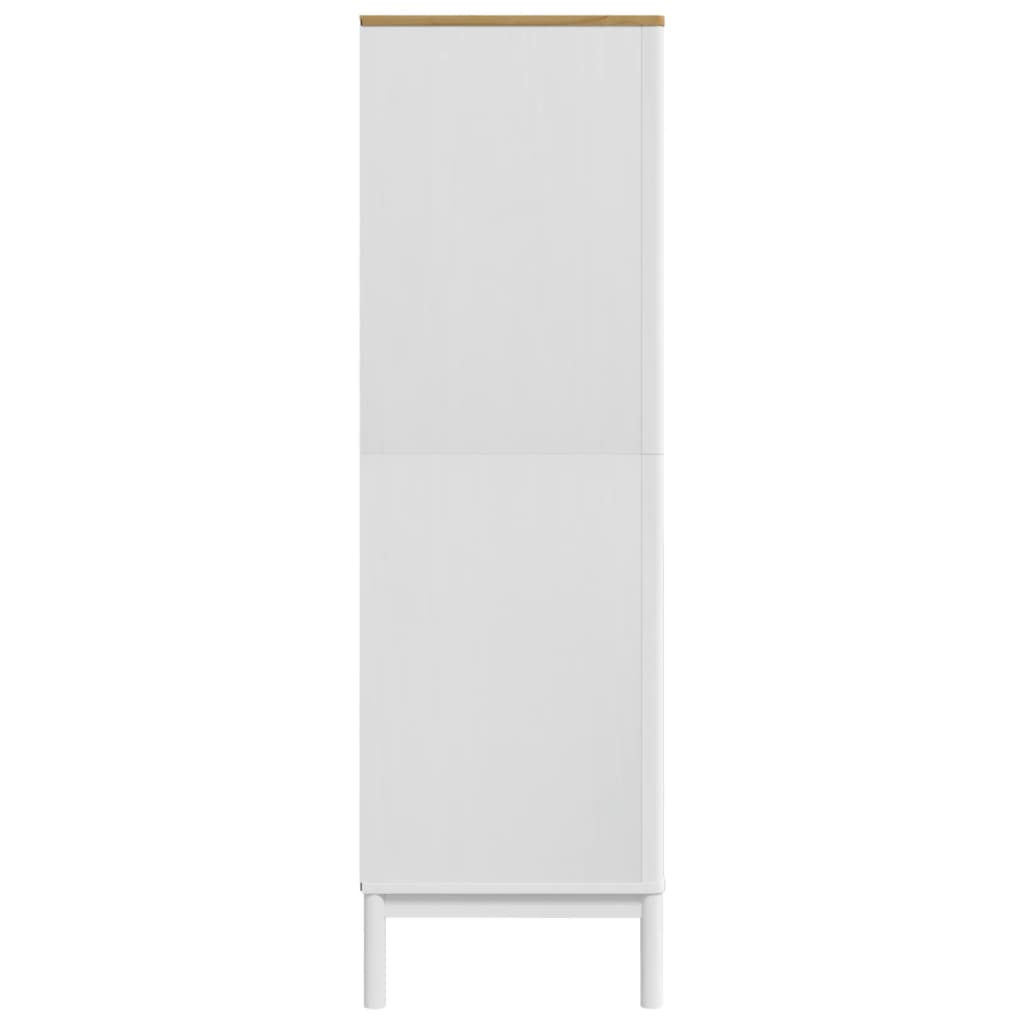 Garderobe FLORO Hvid 77x53x171 cm Massiv Fyr