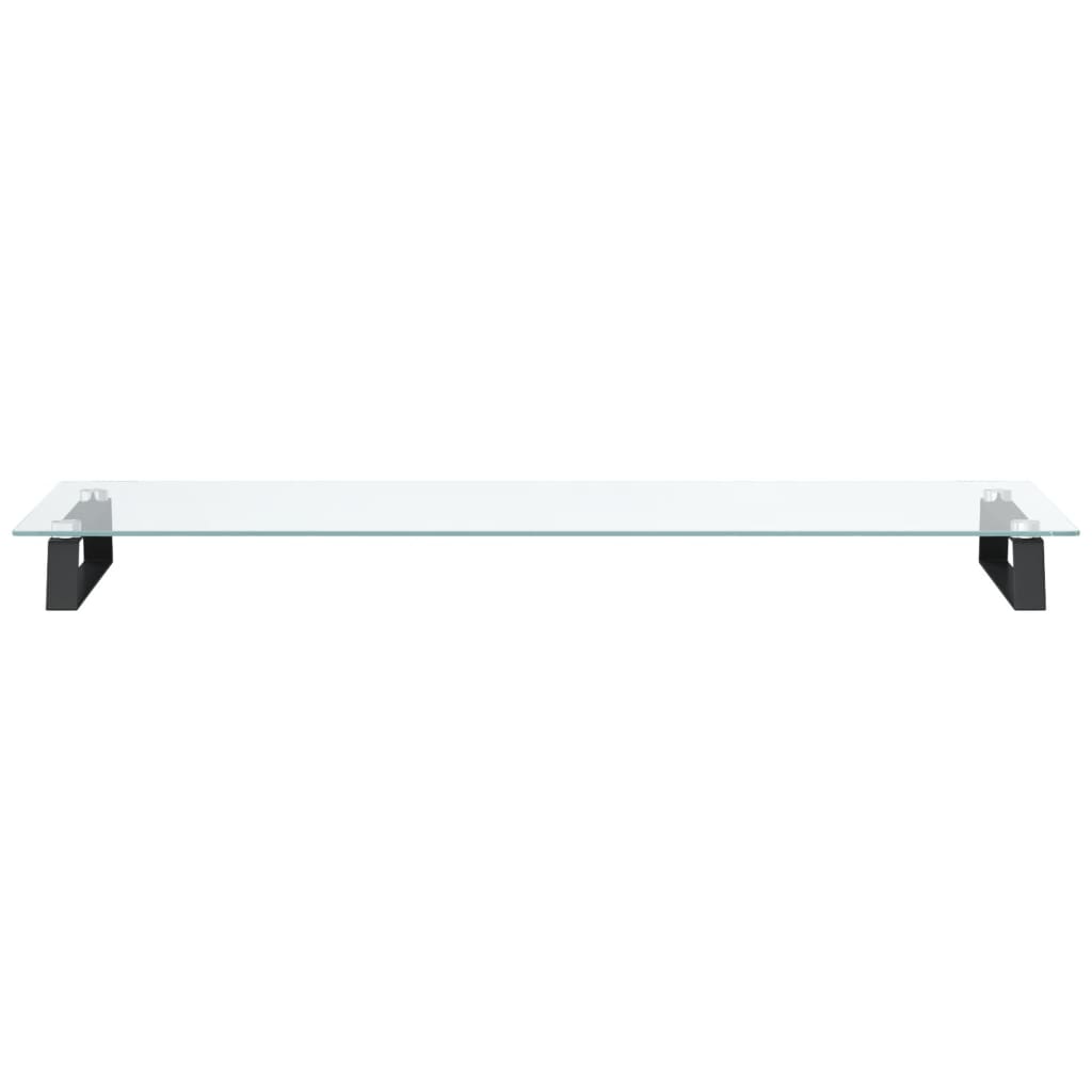Monitorstativ Sort 100x35x8 cm Hærdet glas og metal