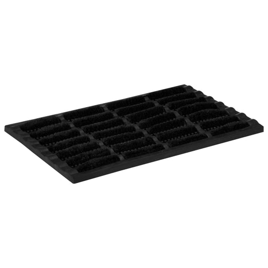 Dørmåtte Rektangulær 40x60 cm Gummi og Kokosfiber