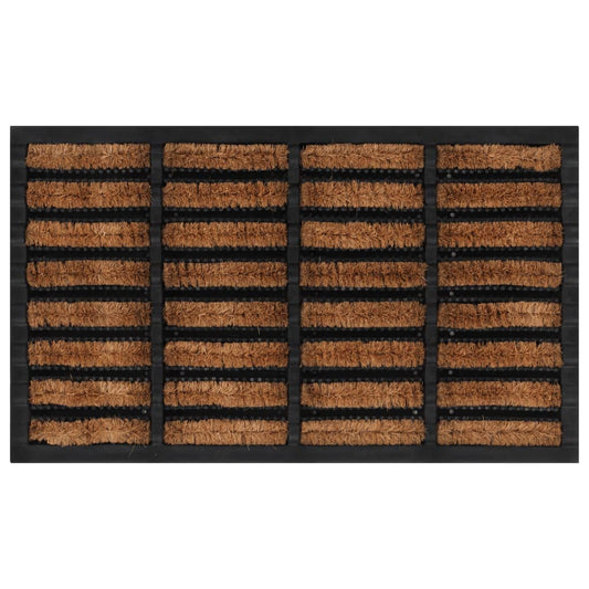 Dørmåtte Rektangulær 45x75 cm Gummi og Kokosfiber