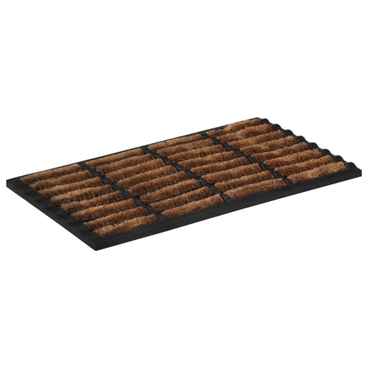 Dørmåtte Rektangulær 45x75 cm Gummi og Kokosfiber