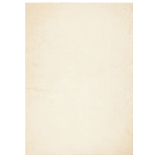 Teppich HUARTE Kurzflor Weich und Waschbar Creme 120x170 cm