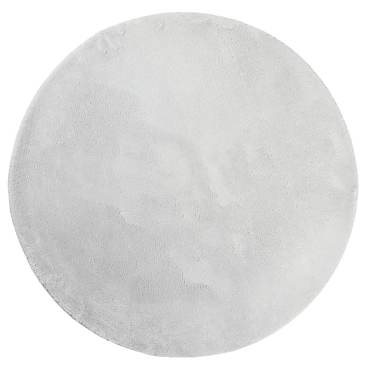 Teppich HUARTE Kurzflor Weich und Waschbar Grau Ø 120 cm