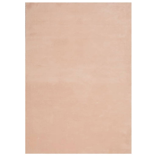 Teppich HUARTE Kurzflor Weich und Waschbar Blassrosa 120x170 cm