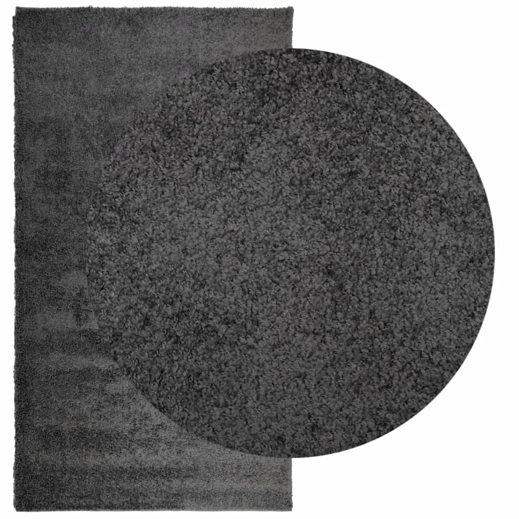 Tæppe Shaggy Deep Pile Modern Antracit 60x110 cm