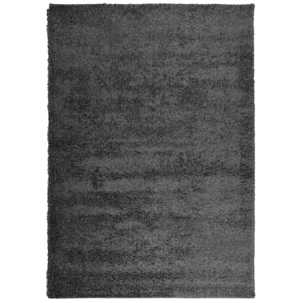 Tæppe Shaggy Deep Pile Modern Antracit 120x170 cm
