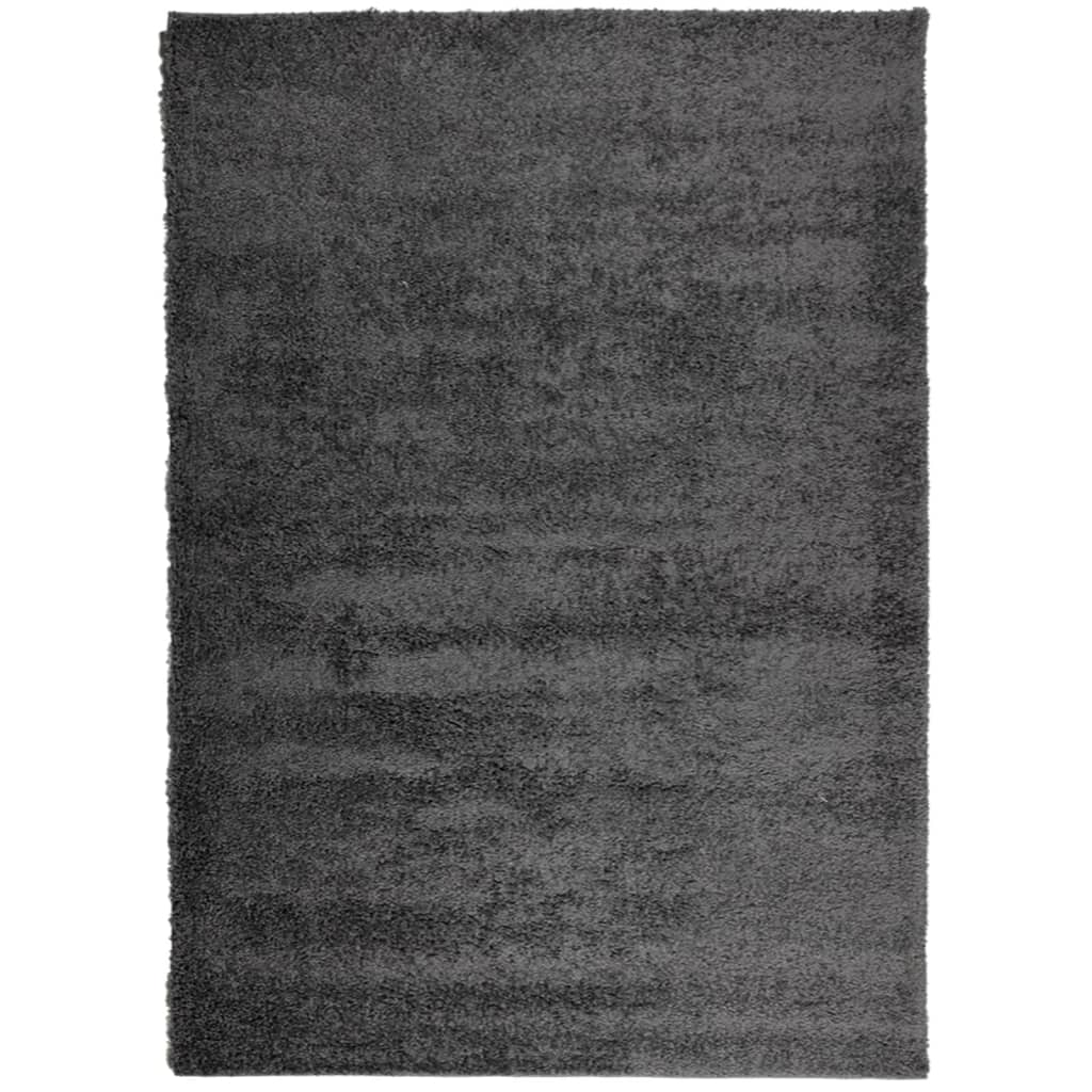 Tæppe Shaggy Deep Pile Modern Antracit 240x340 cm