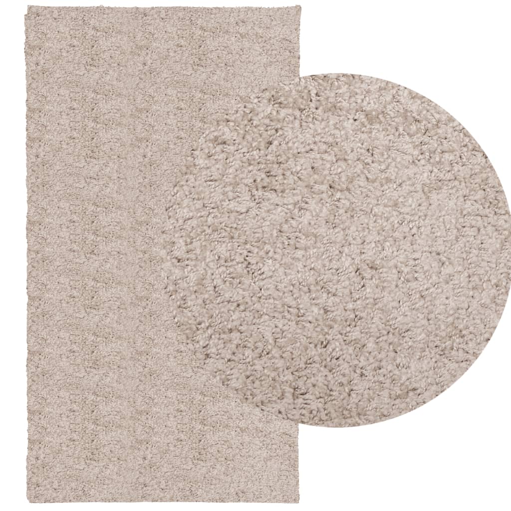 Shaggy tæppe PAMPLONA dyb luv moderne beige 60x110 cm