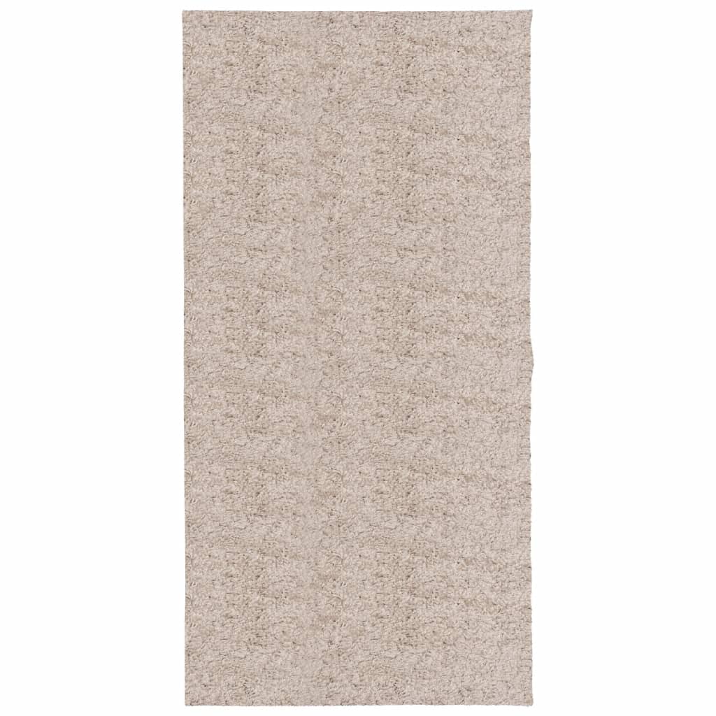 Shaggy tæppe PAMPLONA dyb luv moderne beige 100x200 cm