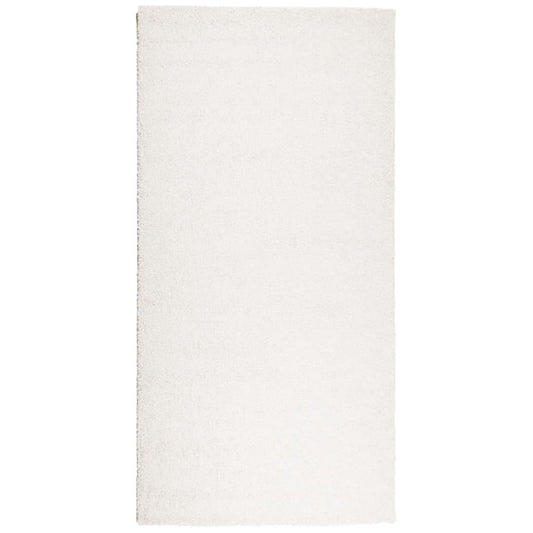 Shaggy-Teppich PAMPLONA Hochflor Modern Creme 100x200 cm