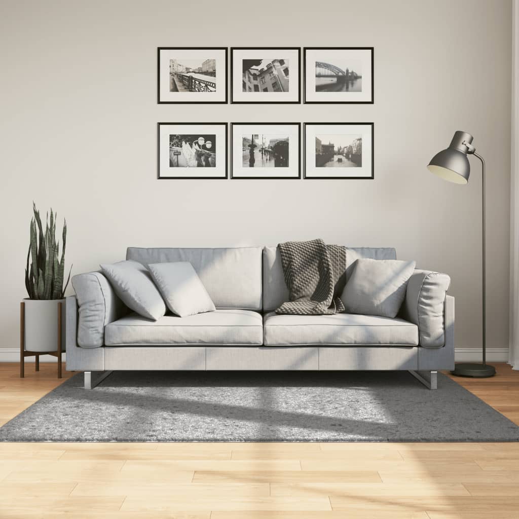 Shaggy Tæppe PAMPLONA Deep Pile Modern Grey 120x170 cm