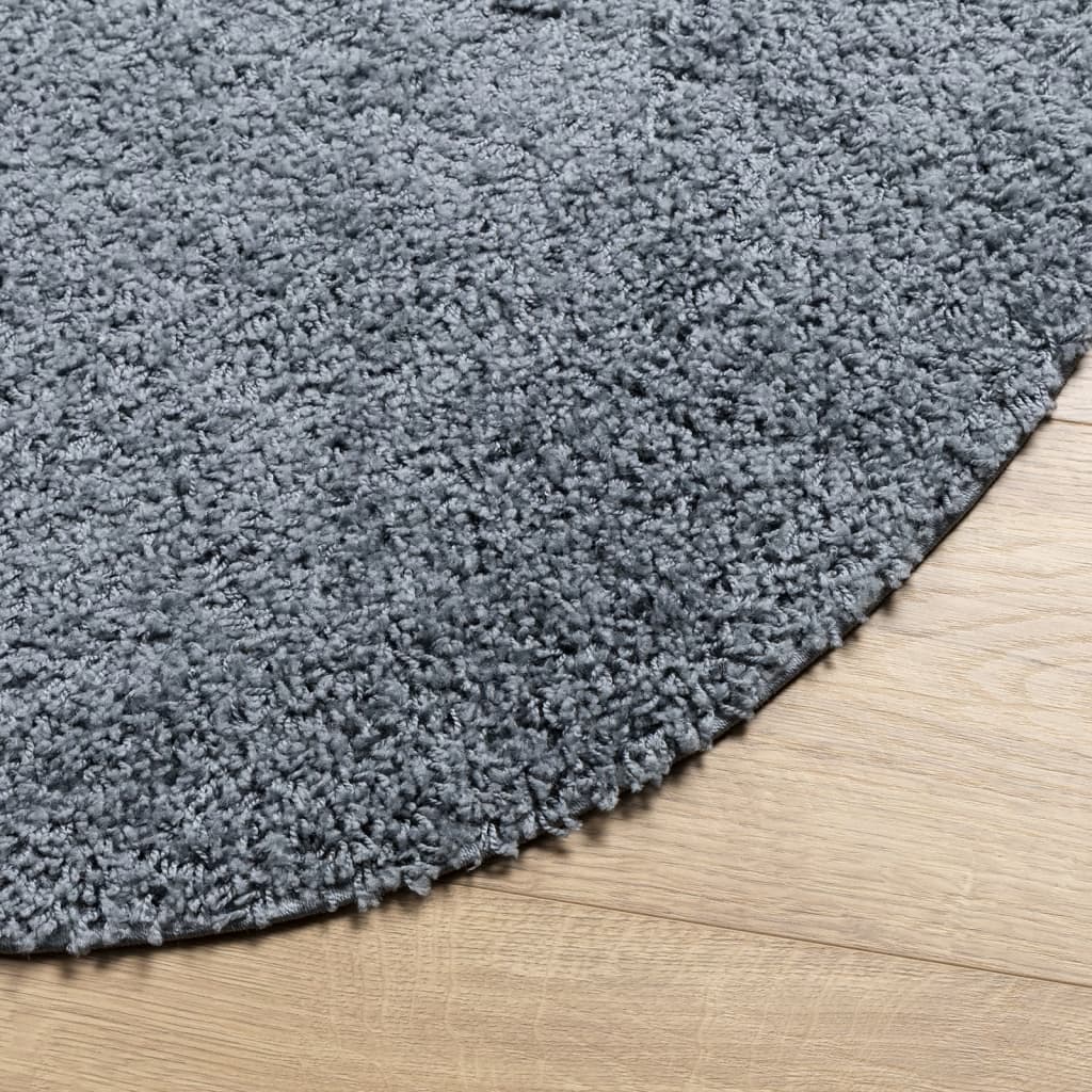 Tæppe Shaggy Deep Pile Modern Blue Ø 280 cm