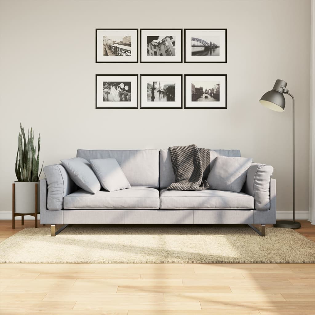 Tæppe Shaggy Deep Pile Modern Golden 100x200 cm
