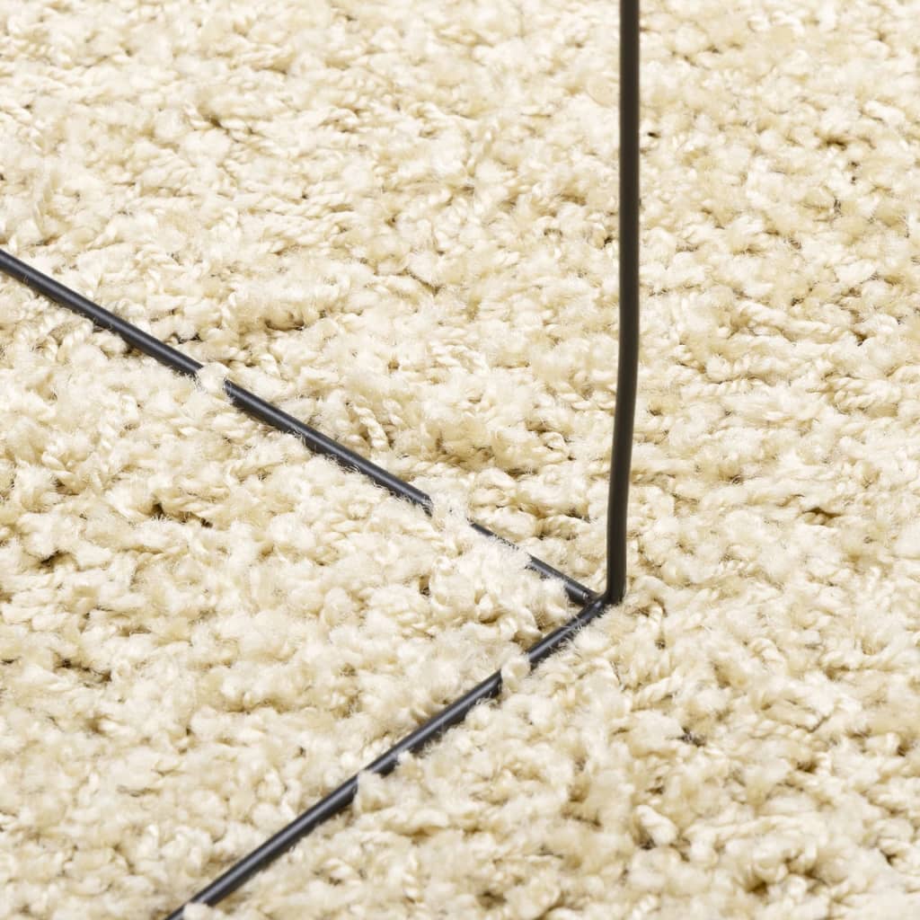 Tæppe Shaggy Deep Pile Modern Golden 160x230 cm