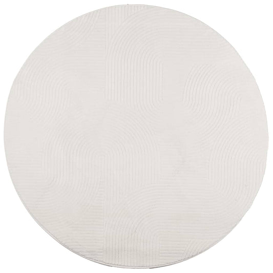 Teppich IZA Kurzflor Skandinavischer Look Creme Ø 160 cm