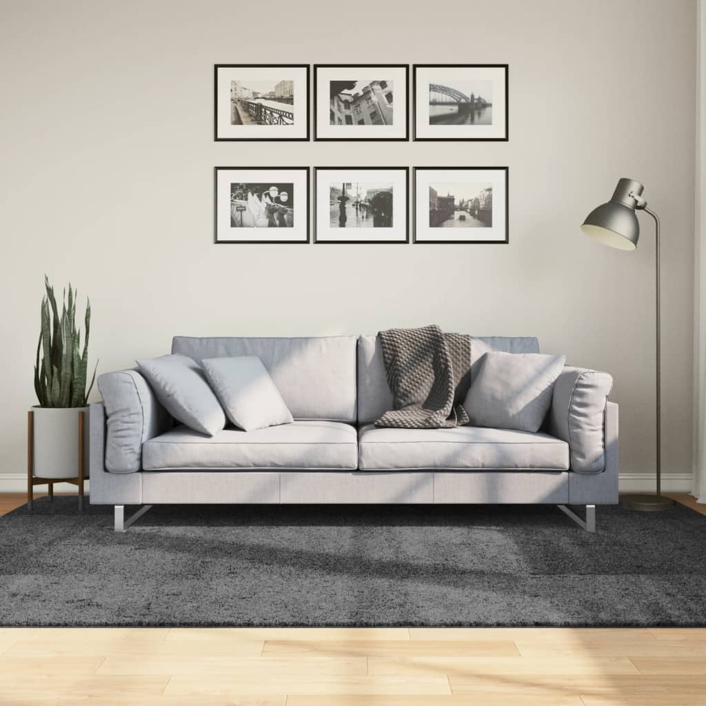 Tæppe OVIEDO kortluvet antracit 160x230 cm