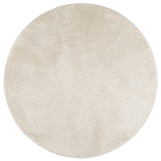 Teppich OVIEDO Kurzflor Beige Ø 120 cm