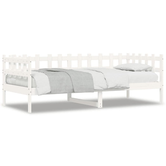 Tagesbett ohne Matratze Weiß 90x200 cm Massivholz Kiefer