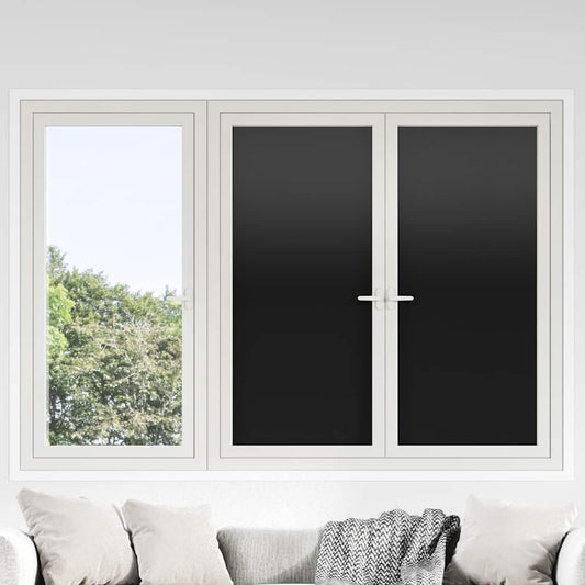 Fensterfolien 3 Stk. Statisch Matt Schwarz PVC