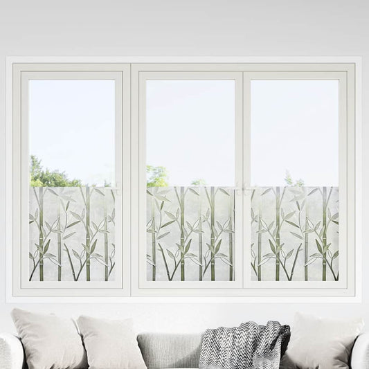 Fensterfolien 4 Stk. Matt Bambus-Muster PVC