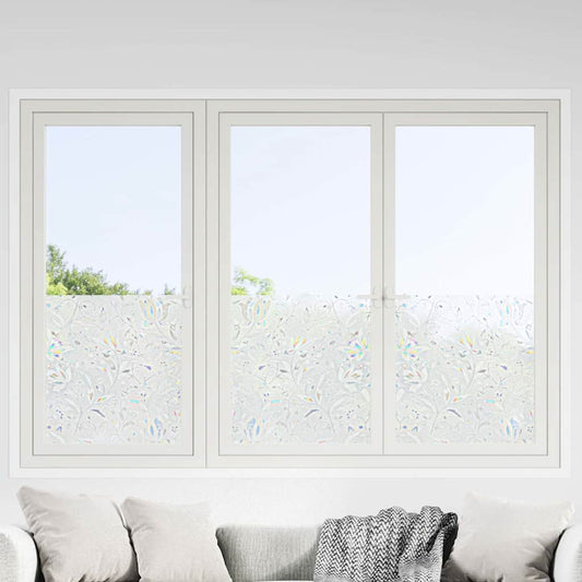 Fensterfolien 4 Stk. Matt Blumenmuster PVC