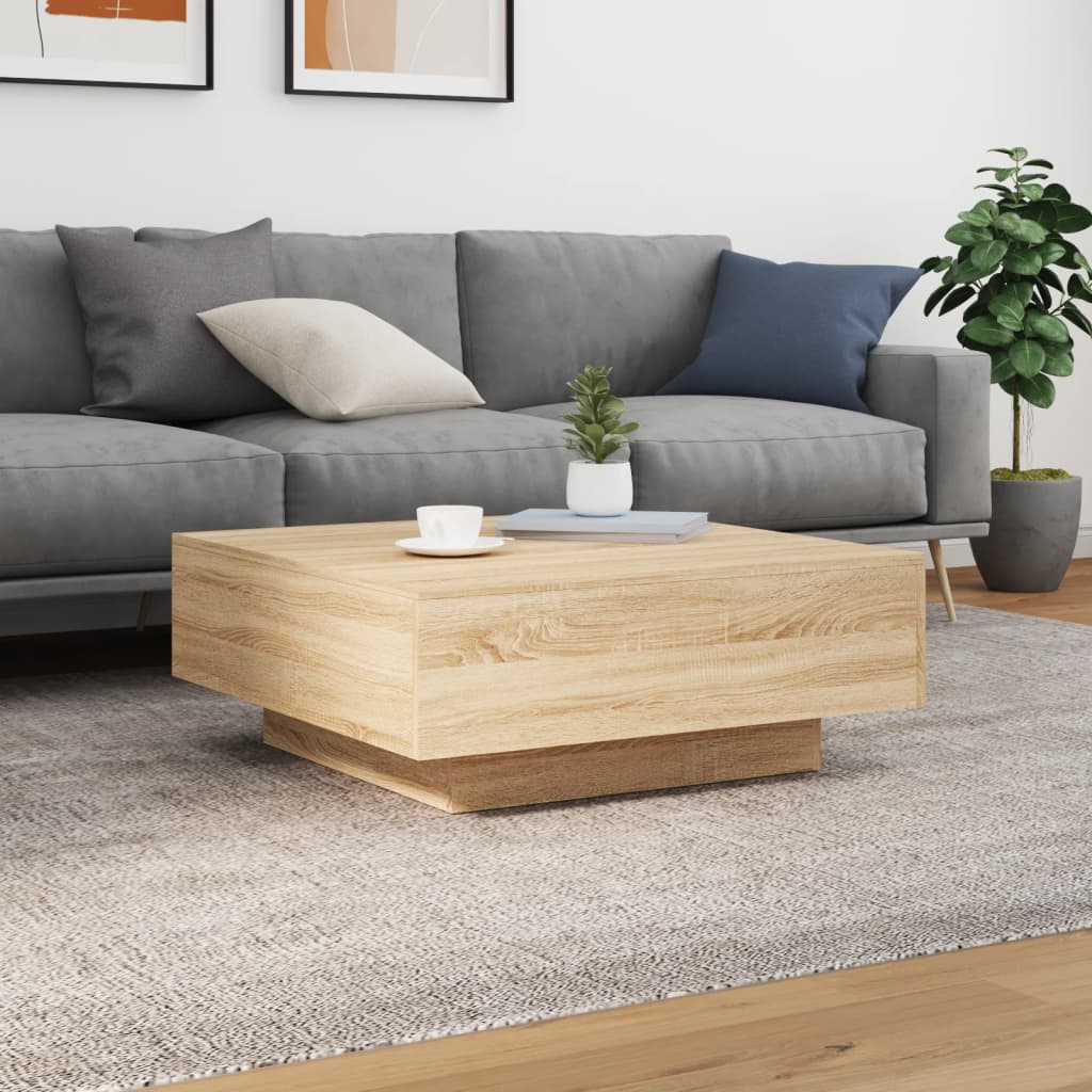 Sofabord Sonoma eg 80x80x31 cm træmateriale