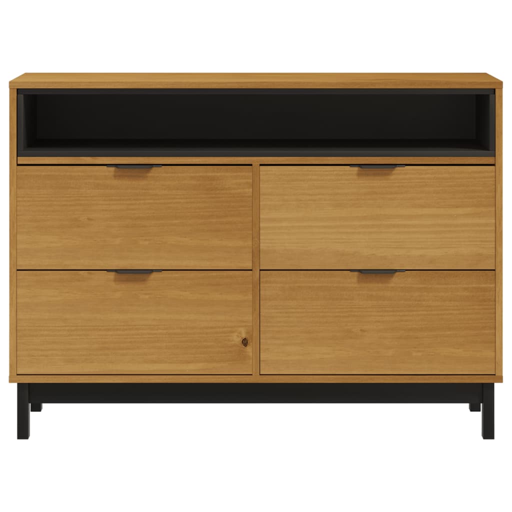 Skuffeskab FLAM 110x40x80 cm massiv fyrretræ