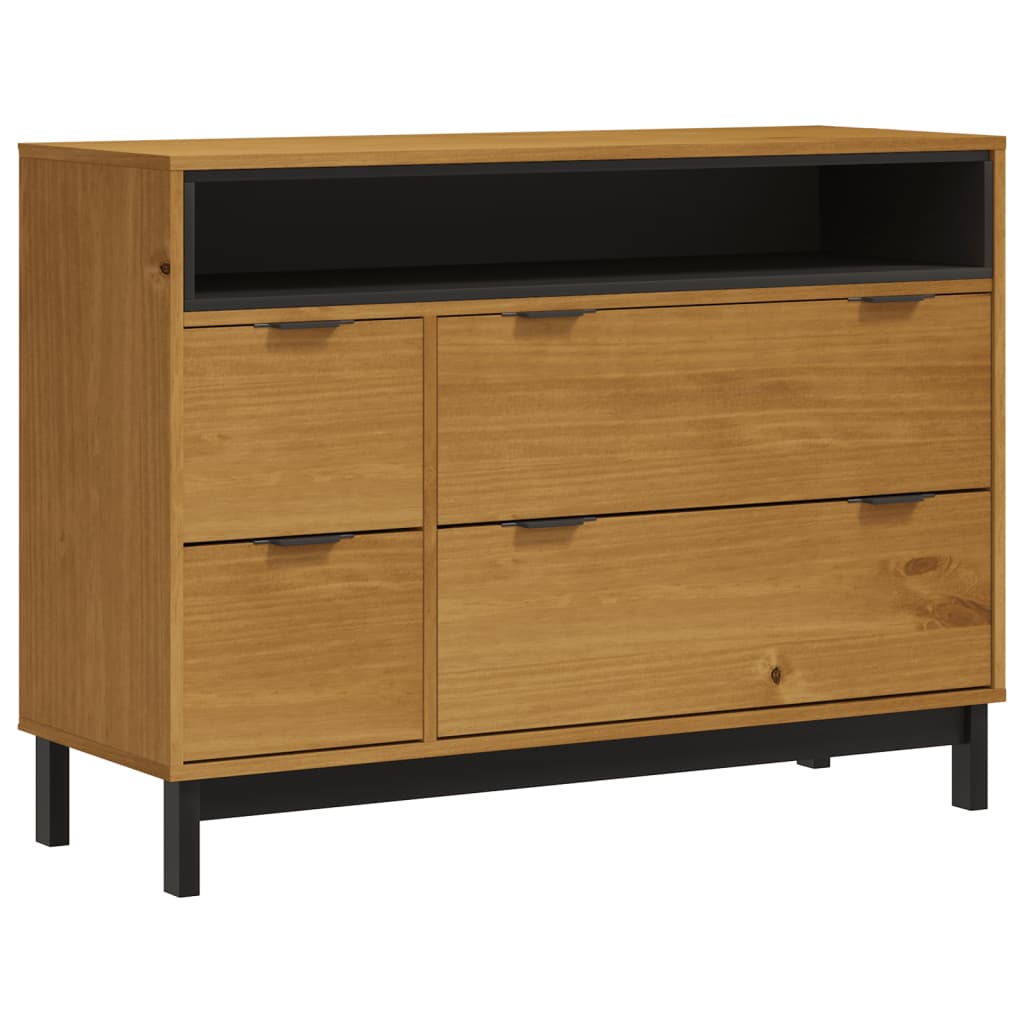 Skuffeskab FLAM 110x40x80 cm massiv fyrretræ