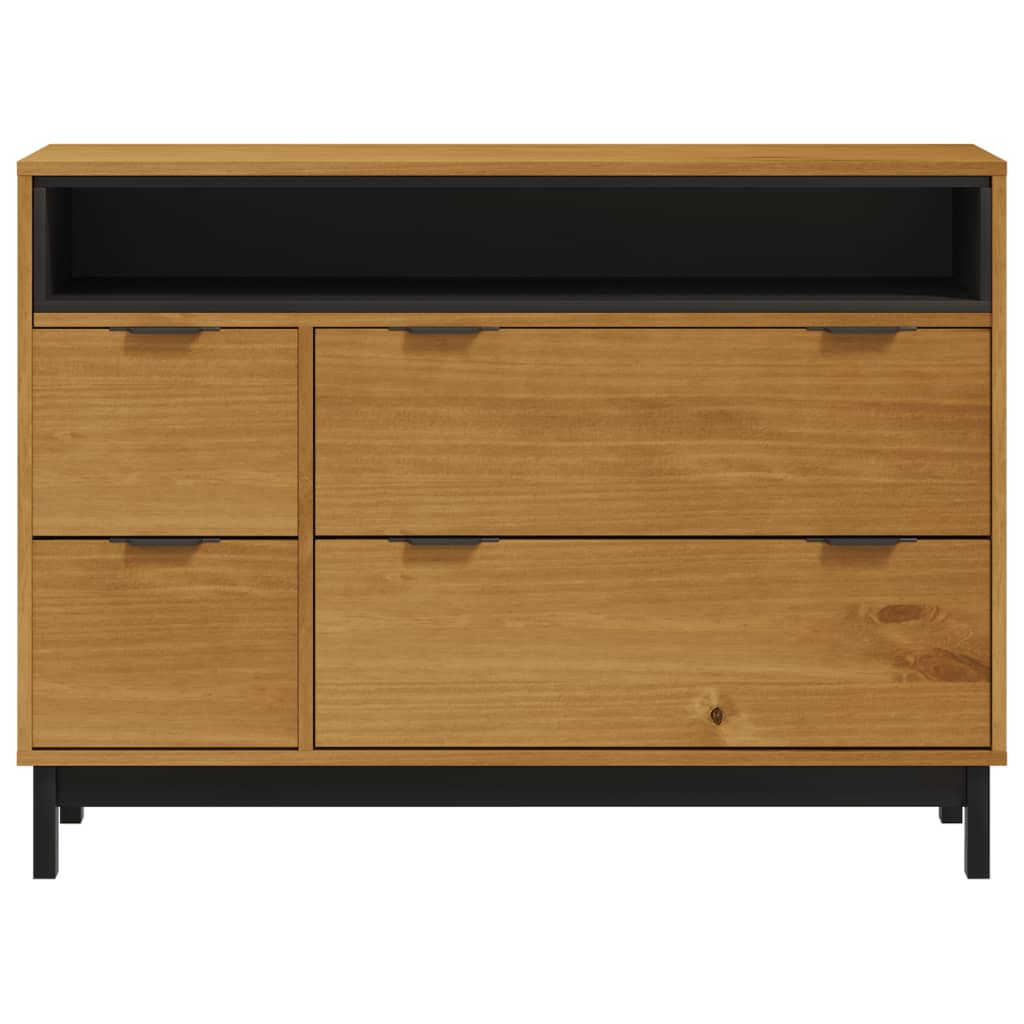 Skuffeskab FLAM 110x40x80 cm massiv fyrretræ