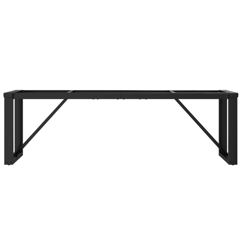 Sofabordsstel i O-form 140x30x43 cm støbejern