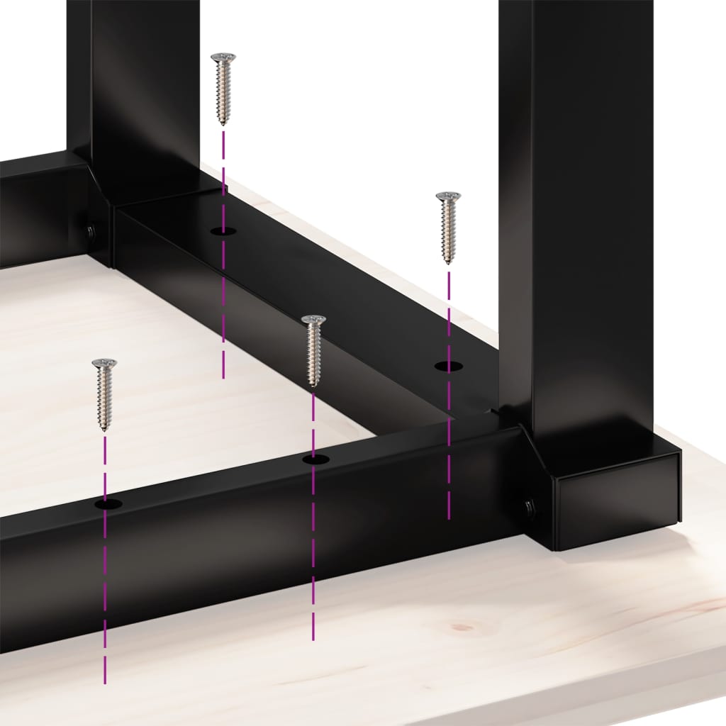 Esstisch-Gestell in O-Form 60x40x73 cm Stahl