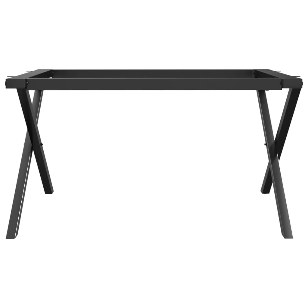 Couchtisch-Gestell in X-Form 80x70x43 cm Stahl