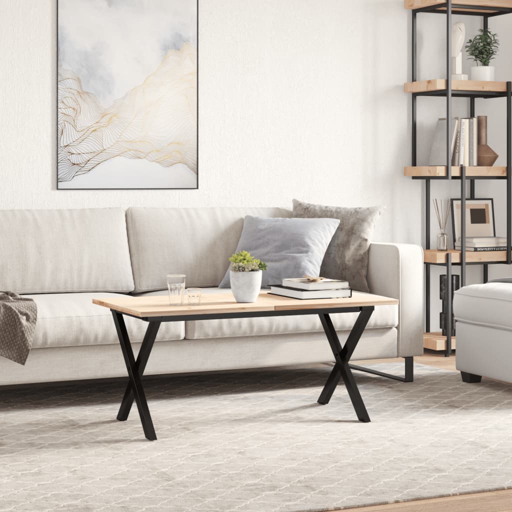 Couchtisch-Gestell in X-Form 90x30x43 cm Stahl