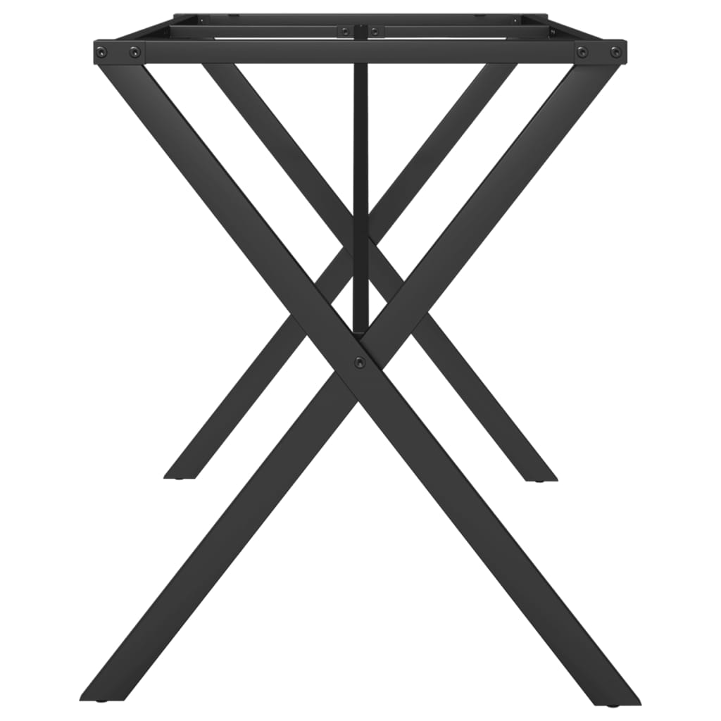 Esstisch-Gestell in X-Form 140x60x73 cm Stahl