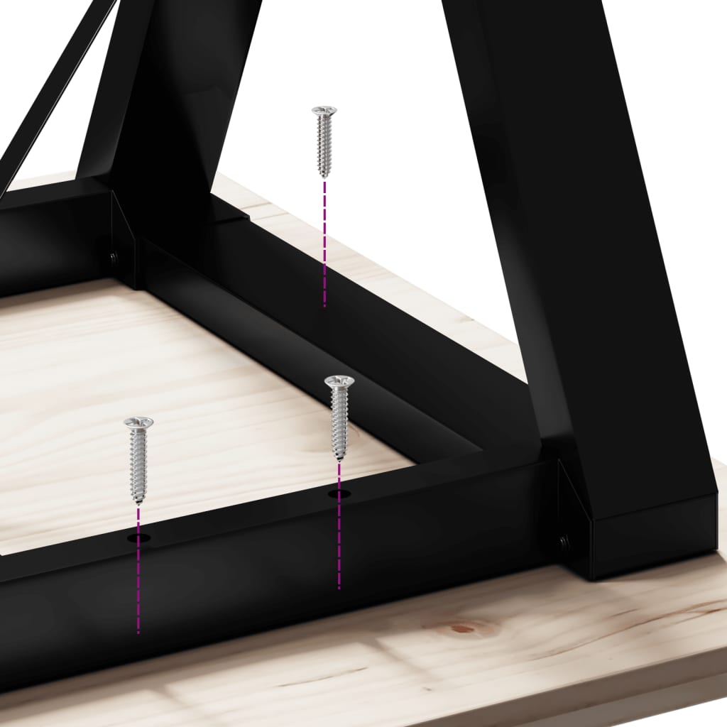 Esstisch-Gestell in Y-Form 180x80x73 cm Stahl
