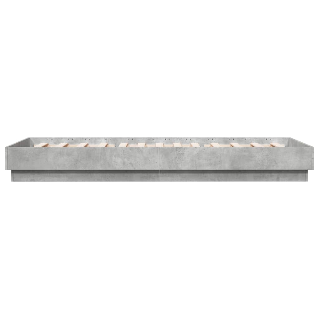 Sengeramme betongrå 90x200 cm træmateriale