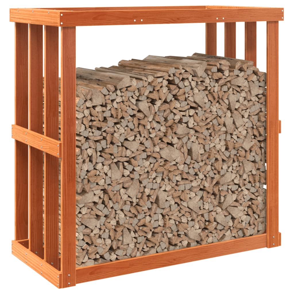 Udendørs brændestativ Voks Brun 109x52x106 cm Massivt træ