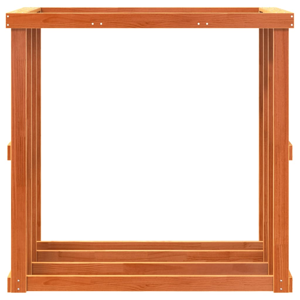 Udendørs brændestativ Voks Brun 109x52x106 cm Massivt træ