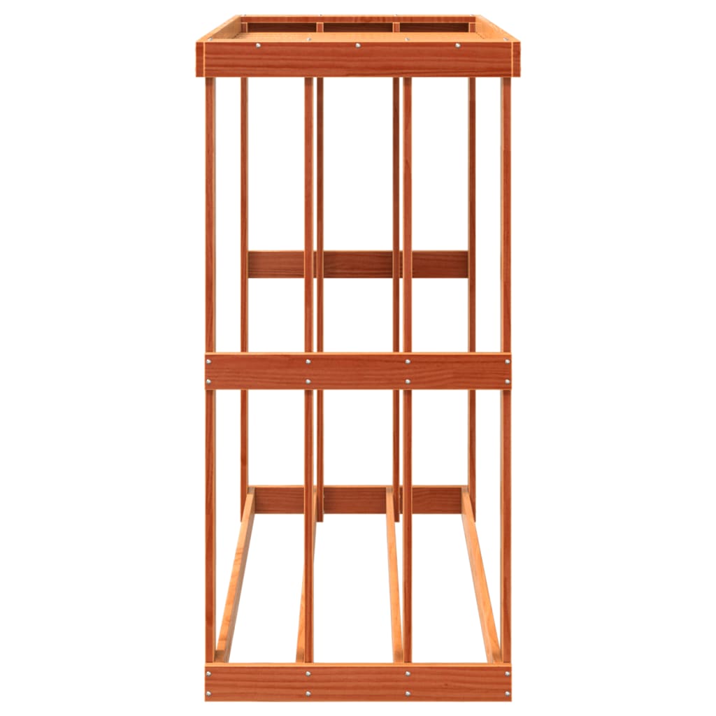 Udendørs brændestativ Voks Brun 109x52x106 cm Massivt træ