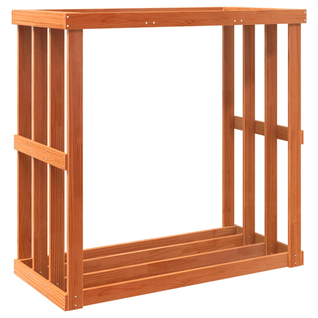 Udendørs brændestativ Voks Brun 109x52x106 cm Massivt træ