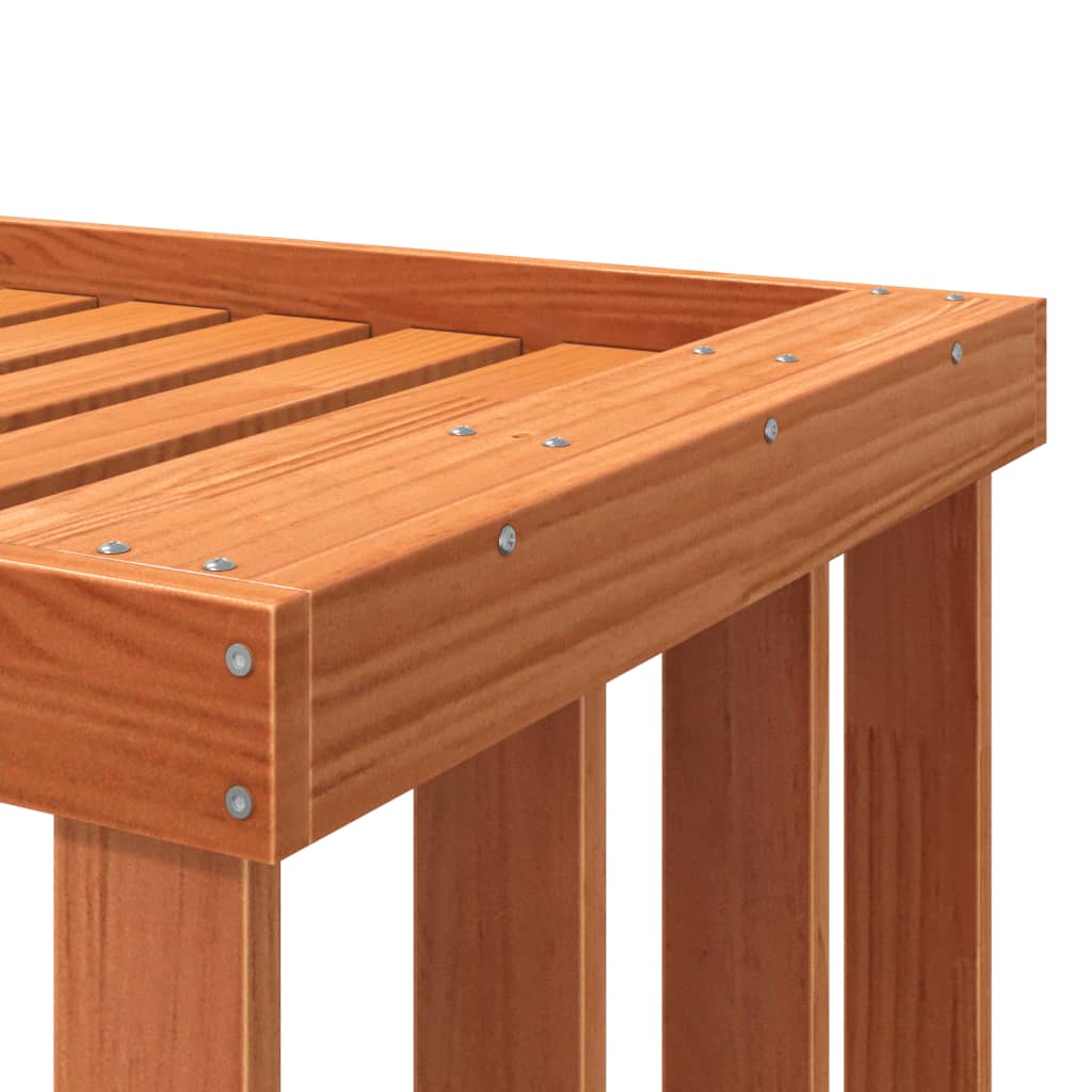 Udendørs brændestativ Voks Brun 109x52x106 cm Massivt træ