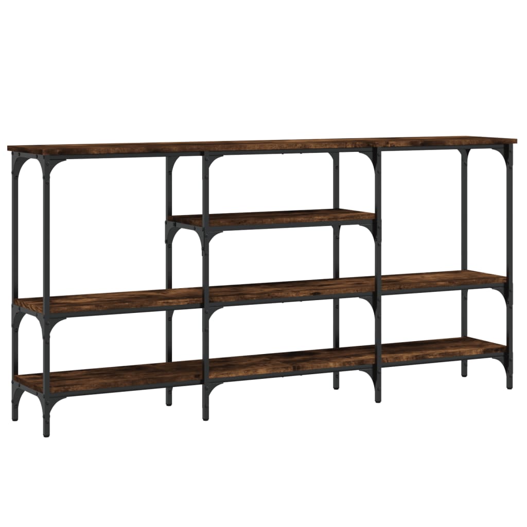 Konsolbord røget eg 160x29x80 cm træmateriale