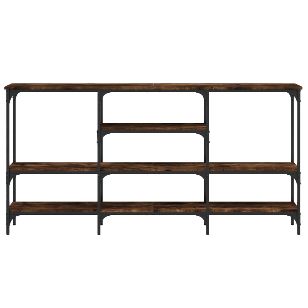 Konsolbord røget eg 160x29x80 cm træmateriale