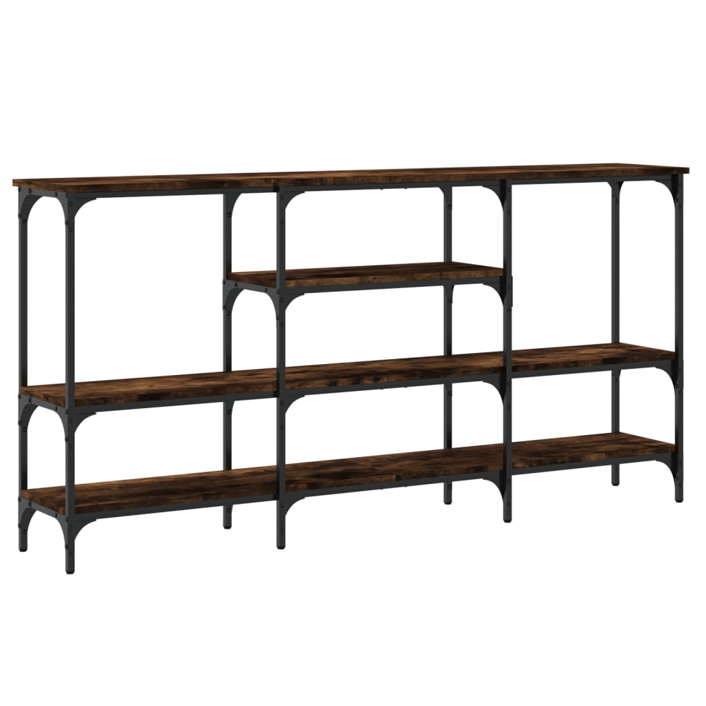 Konsolbord røget eg 160x29x80 cm træmateriale